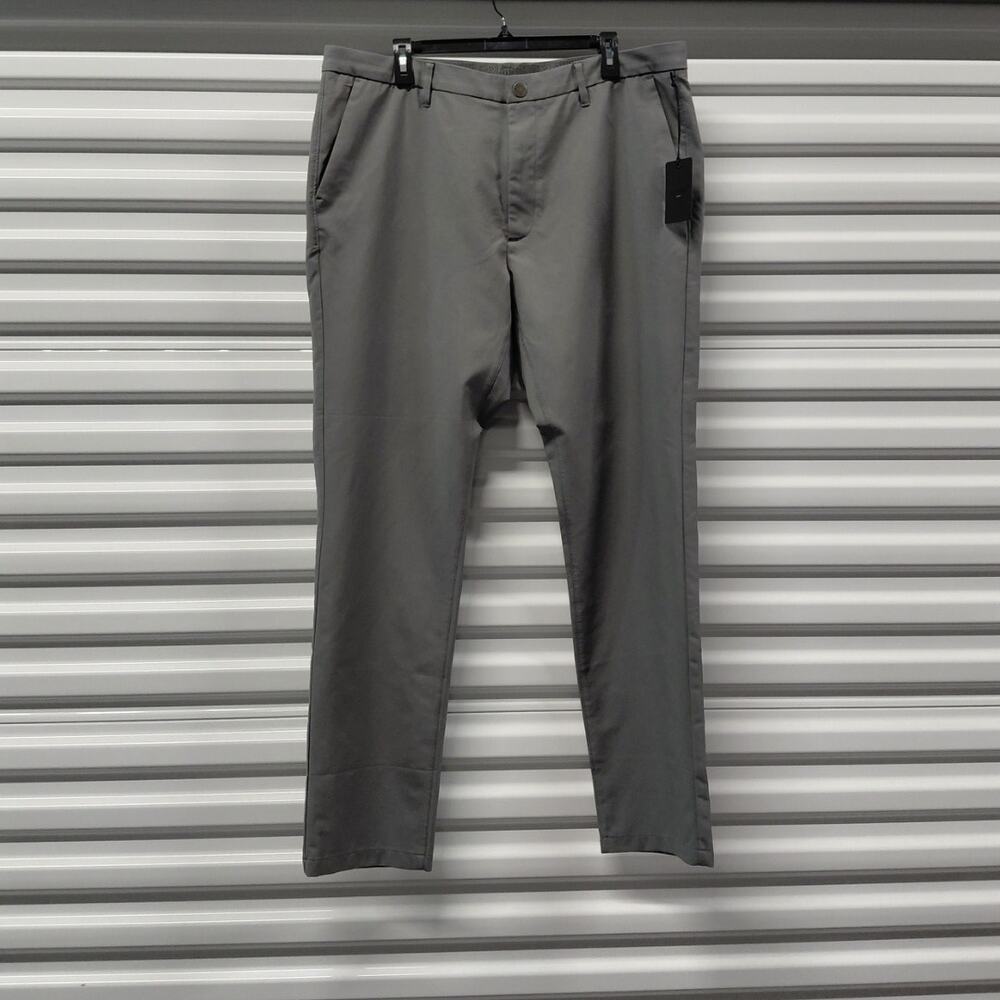 $129 NWT Bonobos Golf Pants 38x32 Slim Ash Grey Performance Athleisure Stretch
